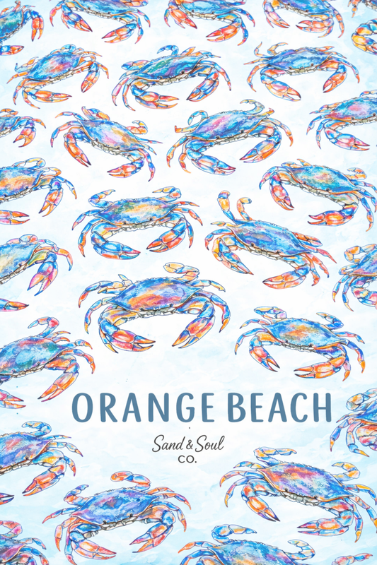 Orange Beach Blue Crab Blanket