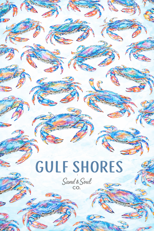 Gulf Shores Blue Crab Blanket